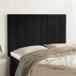 Preview: ARDEBO.de - Kopfteile 4 Stk. Schwarz 72x5x78/88 cm Samt