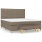 Preview: Boxspringbett mit Matratze Taupe 180x200 cm Stoff