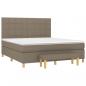 Preview: Boxspringbett mit Matratze Taupe 180x200 cm Stoff