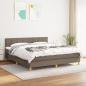 Preview: ARDEBO.de - Boxspringbett mit Matratze Taupe 180x200 cm Stoff