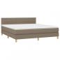 Preview: Boxspringbett mit Matratze Taupe 180x200 cm Stoff