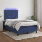 Preview: ARDEBO.de - Boxspringbett mit Matratze & LED Blau 120x200 cm Stoff