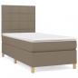 Preview: Boxspringbett mit Matratze Taupe 90x200 cm Stoff