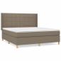 Preview: Boxspringbett mit Matratze Taupe 160x200 cm Stoff