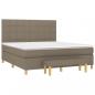 Preview: Boxspringbett mit Matratze Taupe 160x200 cm Stoff