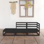 Preview: ARDEBO.de - 3-tlg. Garten-Lounge-Set Schwarz Massivholz Kiefer