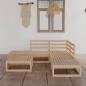 Preview: ARDEBO.de - 6-tlg. Garten-Lounge-Set Massivholz Kiefer