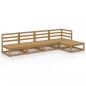 Preview: 5-tlg. Garten-Lounge-Set Honigbraun Massivholz Kiefer