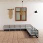 Preview: ARDEBO.de - 9-tlg. Garten-Lounge-Set Grau Kiefer Massivholz