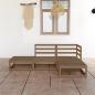 Preview: ARDEBO.de - 4-tlg. Garten-Lounge-Set Honigbraun Massivholz Kiefer