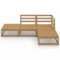 Preview: 4-tlg. Garten-Lounge-Set Honigbraun Massivholz Kiefer