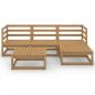 Preview: 5-tlg. Garten-Lounge-Set Honigbraun Massivholz Kiefer