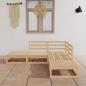 Preview: ARDEBO.de - 5-tlg. Garten-Lounge-Set Massivholz Kiefer