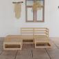 Preview: ARDEBO.de - 5-tlg. Garten-Lounge-Set Massivholz Kiefer