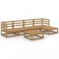 Preview: 6-tlg. Garten-Lounge-Set Honigbraun Massivholz Kiefer