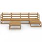 Preview: 6-tlg. Garten-Lounge-Set Honigbraun Massivholz Kiefer