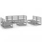 Preview: ARDEBO.de - 8-tlg. Garten-Lounge-Set Grau Massivholz Kiefer