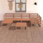 Preview: ARDEBO.de - 7-tlg. Garten-Lounge-Set Honigbraun Massivholz Kiefer