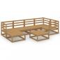 Preview: 7-tlg. Garten-Lounge-Set Honigbraun Massivholz Kiefer