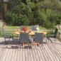 Preview: ARDEBO.de - 7-tlg. Garten-Essgruppe Poly Rattan Grau