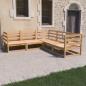 Preview: ARDEBO.de - 5-tlg. Garten-Lounge-Set Massivholz Kiefer