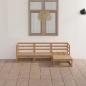 Preview: ARDEBO.de - 4-tlg. Garten-Lounge-Set Honigbraun Massivholz Kiefer