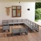 Preview: ARDEBO.de - 13-tlg. Garten-Lounge-Set Massivholz Kiefer