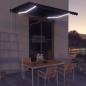 Preview: ARDEBO.de - Einziehbare Markise mit Windsensor & LED 400x300cm Anthrazit