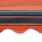 Preview: Markise Manuell Einziehbar LED 350x250 cm Orange & Braun