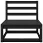 Preview: Outdoor-Sofa 4-Sitzer Schwarz Massivholz Kiefer