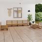 Preview: ARDEBO.de - 8-tlg. Garten-Lounge-Set Honigbraun Massivholz Kiefer