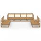 Preview: 8-tlg. Garten-Lounge-Set Honigbraun Massivholz Kiefer