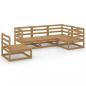 Preview: 5-tlg. Garten-Lounge-Set Honigbraun Massivholz Kiefer