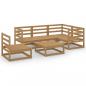 Preview: 6-tlg. Garten-Lounge-Set Honigbraun Massivholz Kiefer