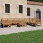 Preview: ARDEBO.de - 9-tlg. Garten-Lounge-Set Honigbraun Massivholz Kiefer