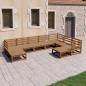 Preview: ARDEBO.de - 9-tlg. Garten-Lounge-Set Honigbraun Massivholz Kiefer