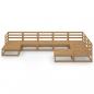 Preview: 9-tlg. Garten-Lounge-Set Honigbraun Massivholz Kiefer