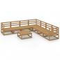 Preview: 8-tlg. Garten-Lounge-Set Honigbraun Massivholz Kiefer