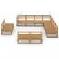 Preview: 11-tlg. Garten-Lounge-Set Honigbraun Massivholz Kiefer