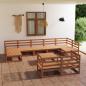 Preview: ARDEBO.de - 10-tlg. Garten-Lounge-Set Massivholz Kiefer