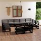 Preview: ARDEBO.de - 11-tlg. Garten-Lounge-Set Massivholz Kiefer