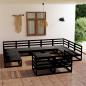 Preview: ARDEBO.de - 12-tlg. Garten-Lounge-Set Massivholz Kiefer