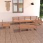 Preview: ARDEBO.de - 8-tlg. Garten-Lounge-Set Honigbraun Massivholz Kiefer