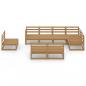 Preview: 8-tlg. Garten-Lounge-Set Honigbraun Massivholz Kiefer