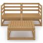 Preview: 3-tlg. Garten-Lounge-Set Honigbraun Massivholz Kiefer