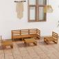 Preview: ARDEBO.de - 6-tlg. Garten-Lounge-Set Honigbraun Massivholz Kiefer