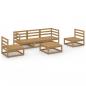 Preview: 6-tlg. Garten-Lounge-Set Honigbraun Massivholz Kiefer