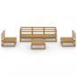 Preview: 6-tlg. Garten-Lounge-Set Honigbraun Massivholz Kiefer