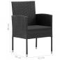 Preview: 3-tlg. Garten-Essgruppe Poly Rattan Schwarz