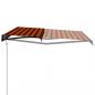 Preview: Einziehbare Markise mit Windsensor & LED 600x300cm Orange Braun